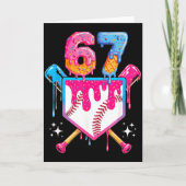 Baseball Drip Number 67 Player Or 67th Birthday  Kaart (Voorkant)