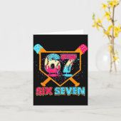 Baseball Drip Number 67 Player Or 67th Birthday  Kaart (Gele Bloem)