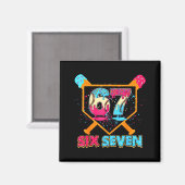 Baseball Drip Number 67 Player Or 67th Birthday  Magneet (Voorkant / Achterkant)