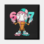 Baseball Drip Number 67 Player Or 67th Birthday  Magneet (Voorkant)