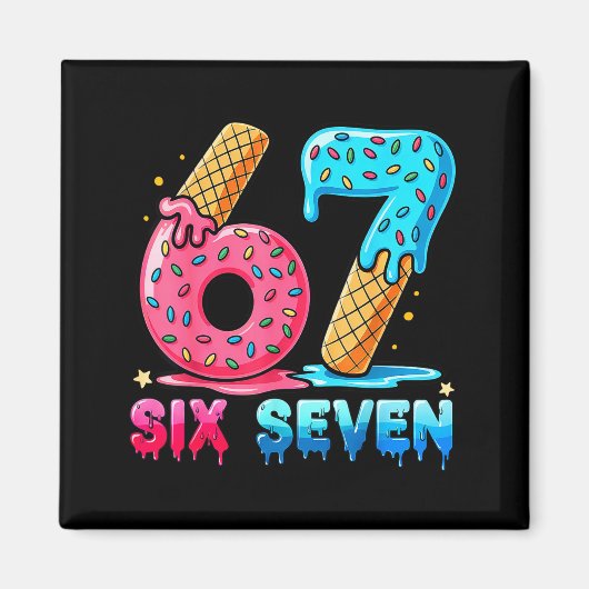 Baseball Drip Number 67 Player Or 67th Birthday  Magneet (Voorkant)