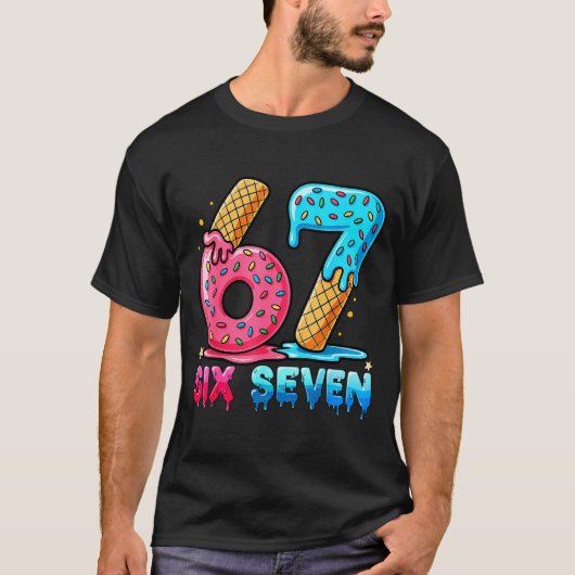 Baseball Drip Number 67 Player Or 67th Birthday  T-shirt (Voorkant)