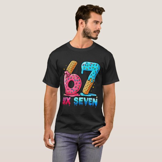 Baseball Drip Number 67 Player Or 67th Birthday  T-shirt (Voorkant volledig)