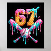 Baseball Drip Number 67 Player Poster (Voorkant)