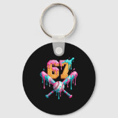 Baseball Drip Number 67 Player  Sleutelhanger (Voorkant)