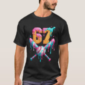 Baseball Drip Number 67 Player  T-shirt (Voorkant)