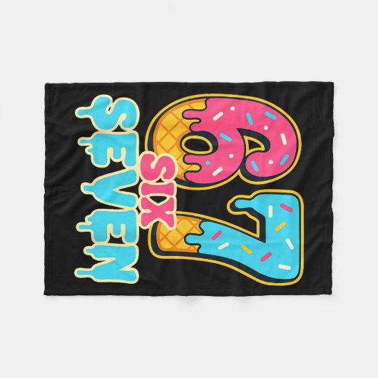 Baseball Drip Number 67 Player Trendy 6 7 Meme Fun Fleece Deken (Voorkant (Horizontaal))
