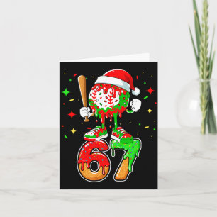 Baseball Drip Nummer 67 Meme Ijs Dripng Kerstmis Kaart