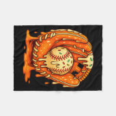 Baseball Drip Team For Boys Ice Cream Cool  Fleece Deken (Voorkant (Horizontaal))