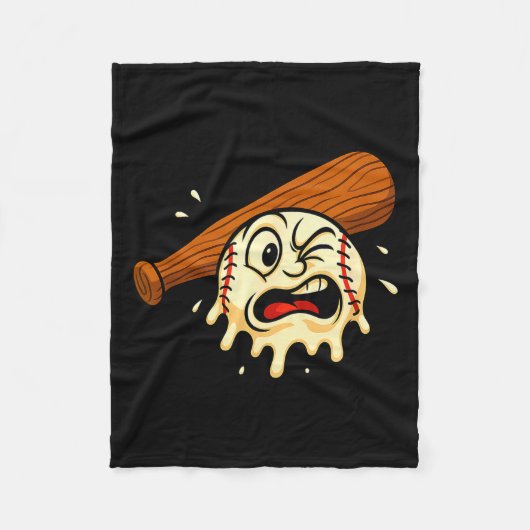 Baseball Drip Team For Boys Ice Cream Cool  Fleece Deken (Voorkant)