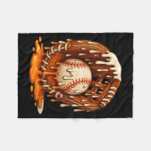 Baseball Drip Team For Boys Ice Cream Cool  Fleece Deken (Voorkant (Horizontaal))