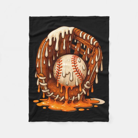 Baseball Drip Team For Boys Ice Cream Cool  Fleece Deken (Voorkant)