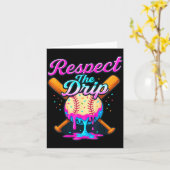 Baseball Drip Team For Boys Ice Cream Cool  Kaart (Gele Bloem)