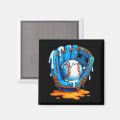 Baseball Drip Team For Boys Ice Cream Cool  Magneet (Voorkant / Achterkant)