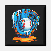 Baseball Drip Team For Boys Ice Cream Cool  Magneet (Voorkant)