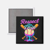 Baseball Drip Team For Boys Ice Cream Cool  Magneet (Voorkant / Achterkant)