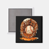 Baseball Drip Team For Boys Ice Cream Cool  Magneet (Voorkant / Achterkant)