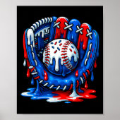 Baseball Drip Team For Boys Ice Cream Cool Poster (Voorkant)