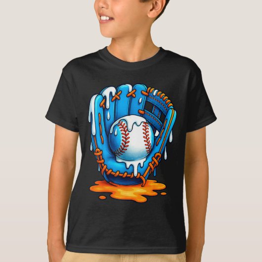 Baseball Drip Team For Boys Ice Cream Cool  T-shirt (Voorkant)