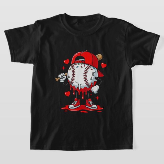 Baseball Drip Valentines Shirt Design, Cool Sports (Laagn)