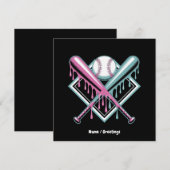 Baseball Drip voor Jongens Ice Cream Bat - Cool Yo Kaart (Voorkant / Achterkant)