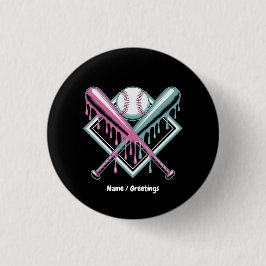 Baseball Drip voor Jongens Ice Cream Bat - Cool Yo Ronde Button 3,2 Cm