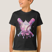 Baseball Drip voor Jongens Ice Cream Drip Jeugd Ba T-shirt (Voorkant)