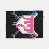 Baseball Drip voor Jongens Ice Cream Drip Jeugd Jo Fleece Deken (Voorkant (Horizontaal))
