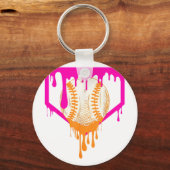 Baseball Drip voor Jongens Ice Cream Drip Jeugd Jo Sleutelhanger (Voorkant)
