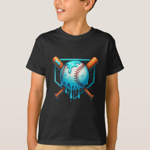 Baseball Drip voor Jongens Ice Cream Druppelende J T-shirt