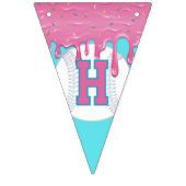 Baseball Drip Wimpel Happy Verjaardag Vlaggetjes (Eerste vlag)