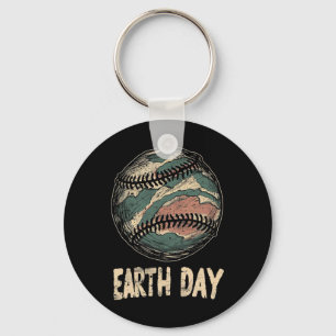 Baseball Earth Day Natuur Planet Conservation Tree Sleutelhanger
