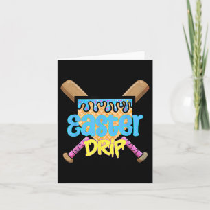 Baseball Easter Home Bord Bat Ice Cream Drip Happ Kaart