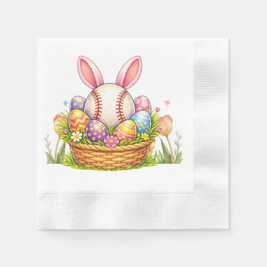 Baseball Easter  themed  Servet (Voorkant)