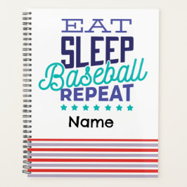 Baseball Eat Sleep Baseball Herhalen Planner