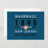 Baseball, eerste competitief spel briefkaart (Voorkant / Achterkant)