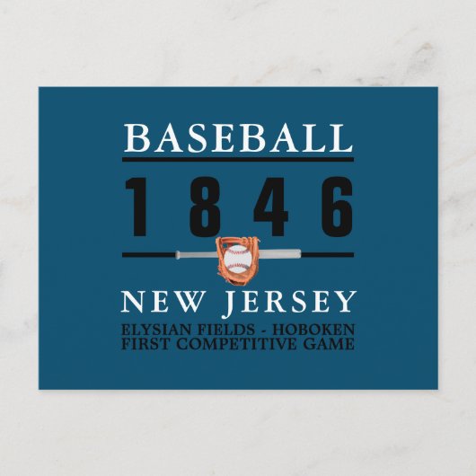 Baseball, eerste competitief spel briefkaart (Voorkant)