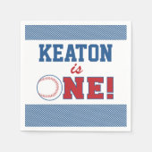 Baseball eerste verjaardag aangepaste servetten (Voorkant)