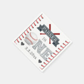 Baseball eerste verjaardag gepersonaliseerd servet (Hoek)