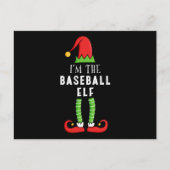 Baseball Elf-kerstwedstrijd - cadeau Briefkaart (Voorkant)