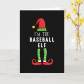 Baseball Elf-kerstwedstrijd - cadeau Kaart (Gele Bloem)