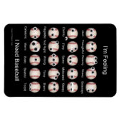Baseball Emobewegingen Magnet Magneet (Horizontaal)