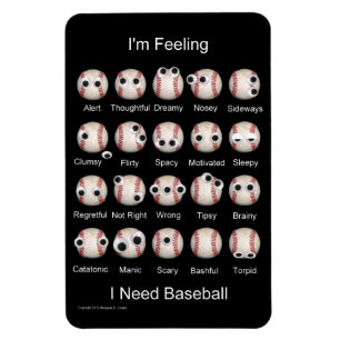 Baseball Emobewegingen Magnet Magneet