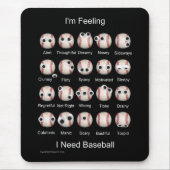 Baseball EmoMousepad Muismat (Voorkant)