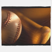 Baseball en Bat Fleece Blanket (Voorkant (Horizontaal))