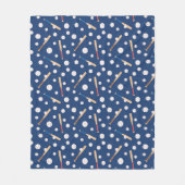 Baseball- en Bat-sportpatroon Fleece Deken (Voorkant)