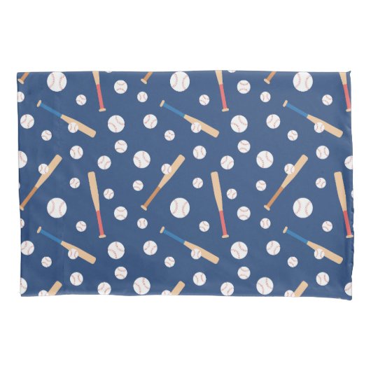 Baseball- en Bat-sportpatroon Kussensloop (Voorkant)