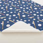 Baseball- en Bat-sportpatroon Sherpa Deken (3/4)