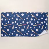 Baseball- en Bat-sportpatroon Strandlaken (Voorkant)