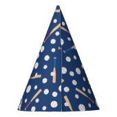 Baseball en Bat Sports Pattern Birthday Feesthoedjes (Achterkant)